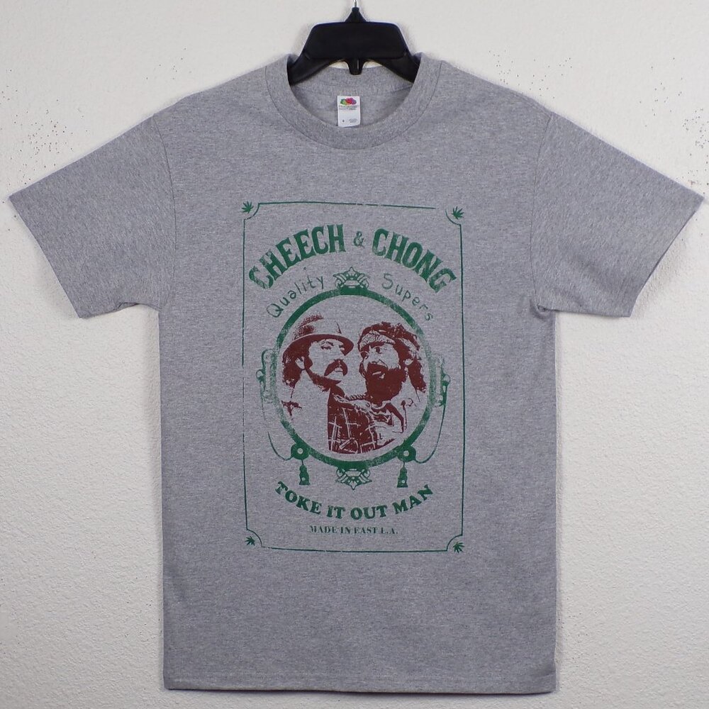 New "Cheech & Chong Toke It Out" Zig Zag Unisex Silkscreen T-Shirt. Small–3XL